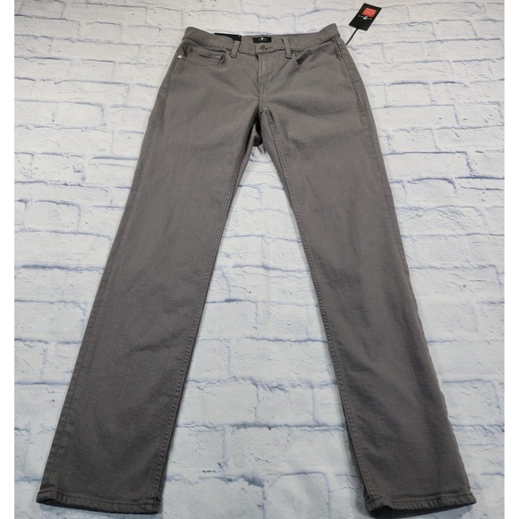 7 For All Mankind MENS SIZE 31X33 Slimmy Slim Straight Leg Jeans Gray